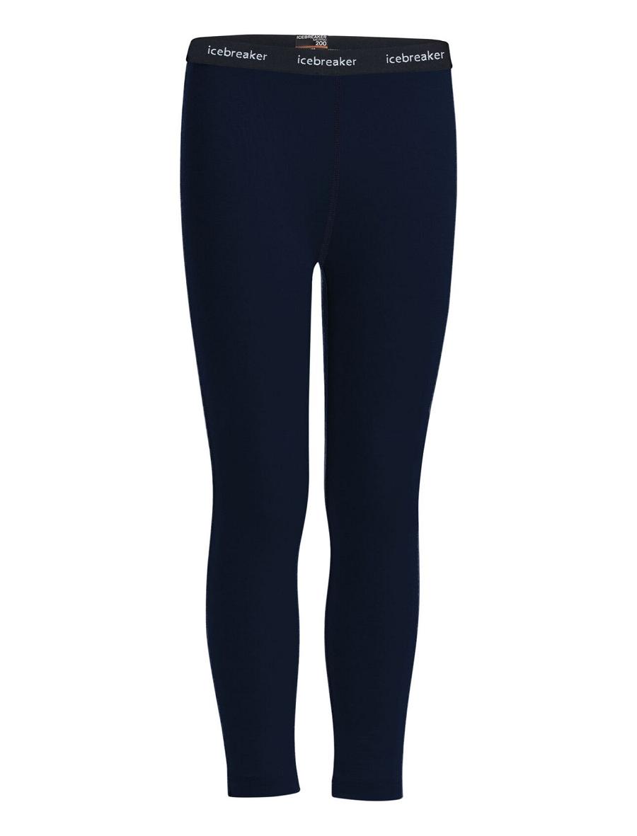 Midnight Navy Icebreaker Merino 200 Oasis Thermal Kids\' Leggings | AU 1933YXFU